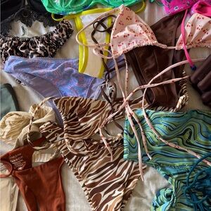 23 pc revolve mixed brands/ sizes swimsuits + bala pilates ankle weights